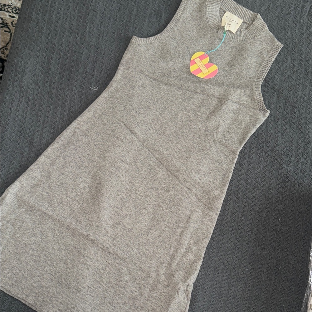 Hayden girls Heather Gray Knit dress size xl NWT